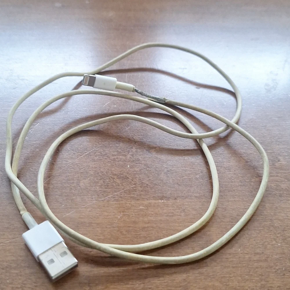 Samsung White USB Power Adapter With Free USB APPLE CHARGER,some Fraying